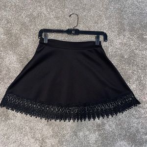 Black lace skirt